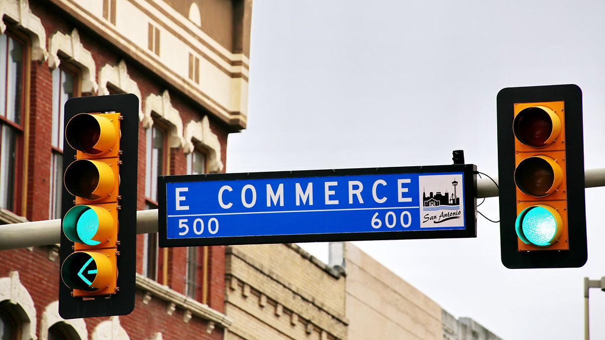 Sign Showing Ecommerce Boulevard